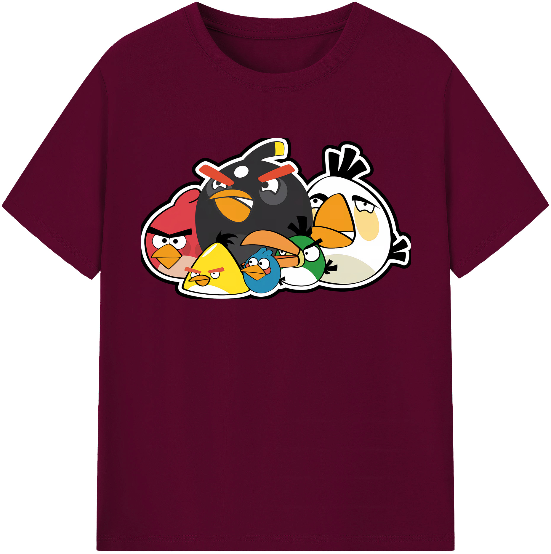 （画像用） Angry Birds アングリーバード レディースカジュアルプリントTシャツ（綿100％）